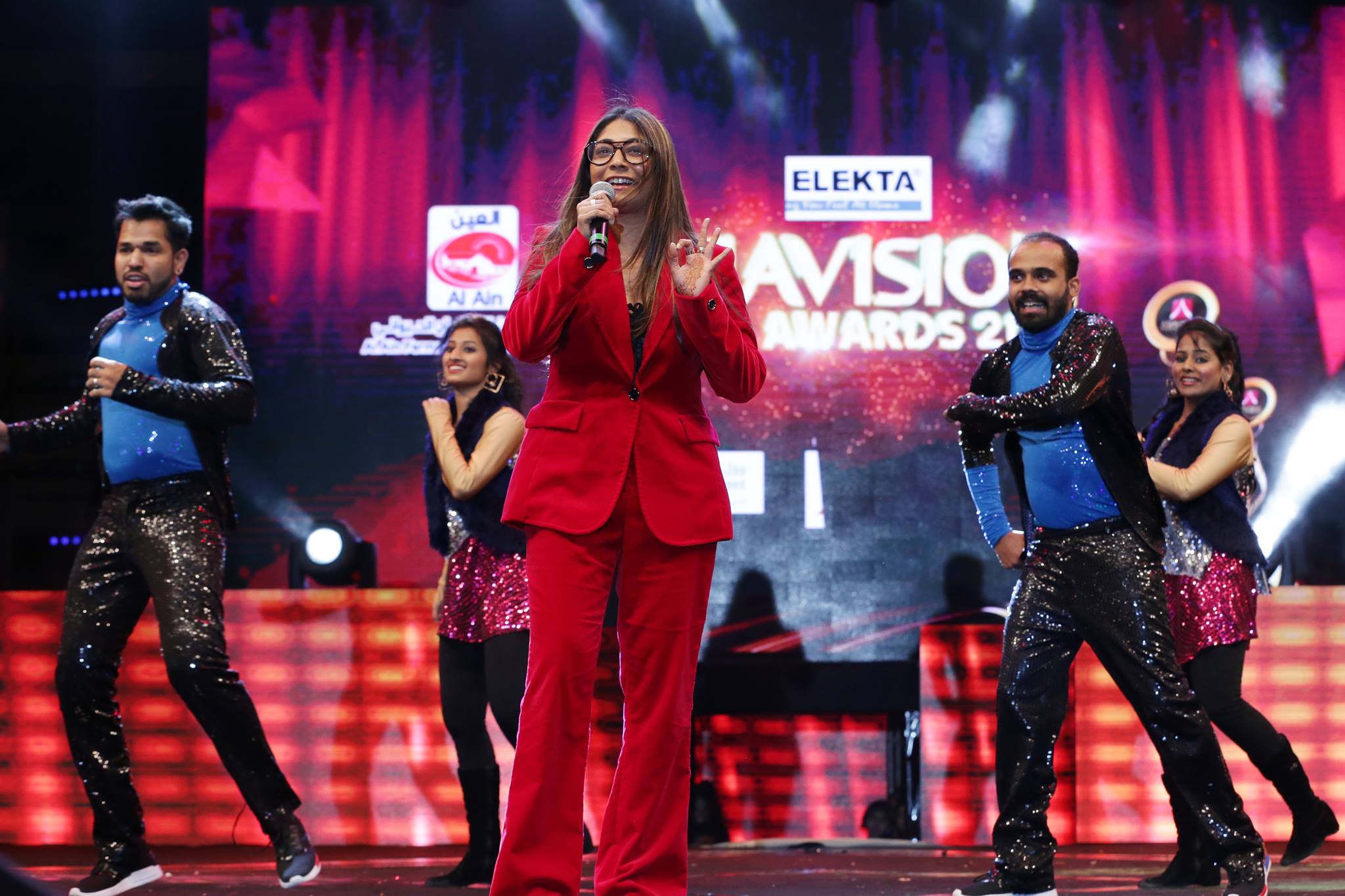 Production crew on set